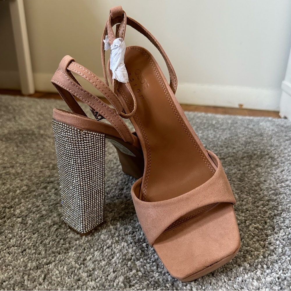 ASOS Design Rhinestone Heel Sandals